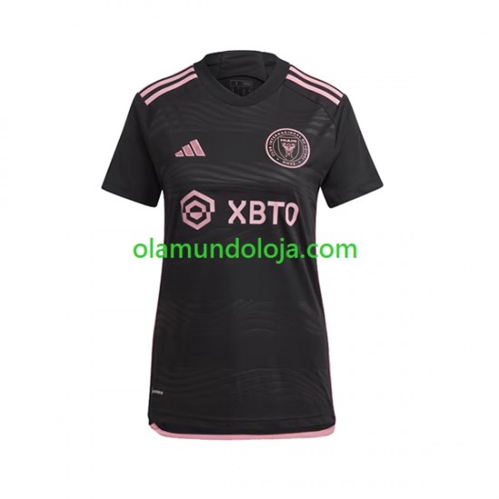 Camisola Inter Miami Mulher Equipamento Segundo 2023-2024 Manga Curta